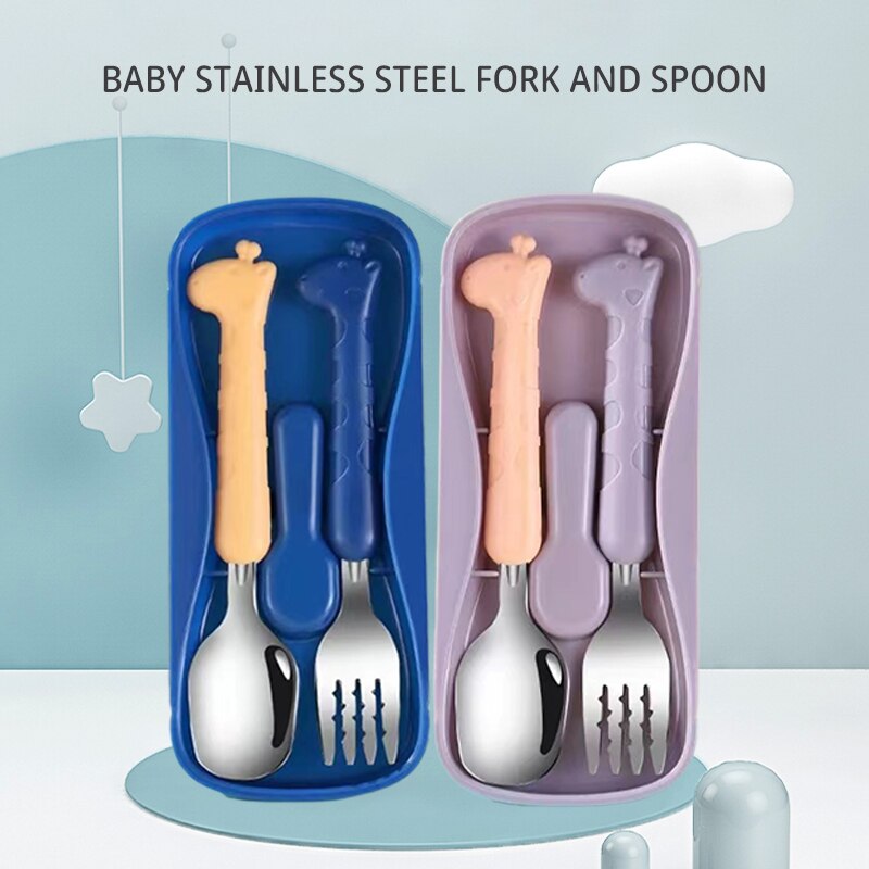 Baby Food Eating - 2 pezzi di stoviglie per bambini,