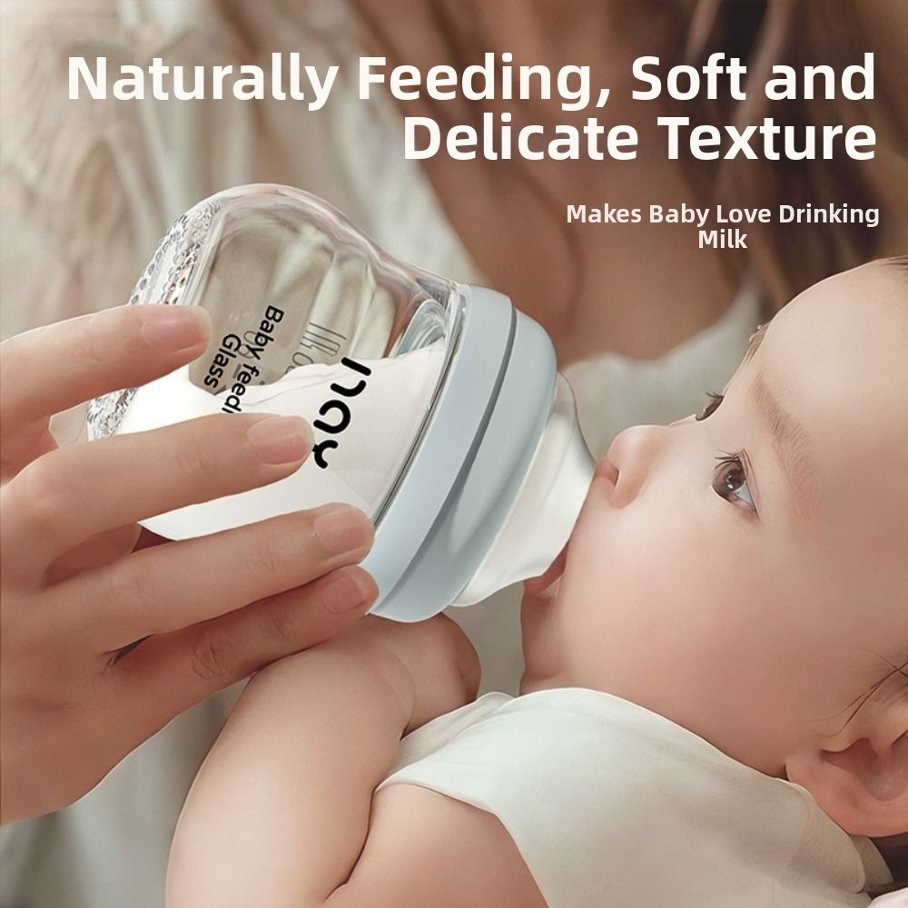 Baby Food Nutrition - Biberon in vetro Anti-flatulenza Anti soffocamento