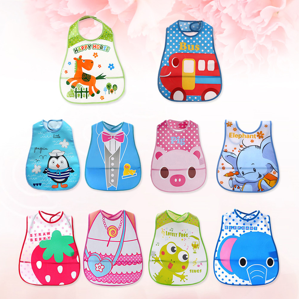 Baby Food Eating - 10 pezzi di bavaglini per neonati,