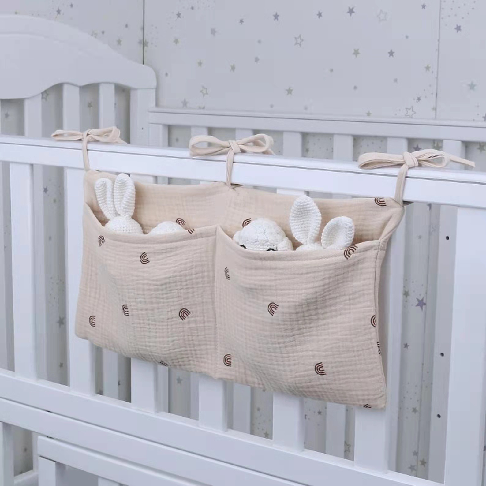 Baby Food Organizer - Borsa portaoggetti portatile per culla Organizzatore