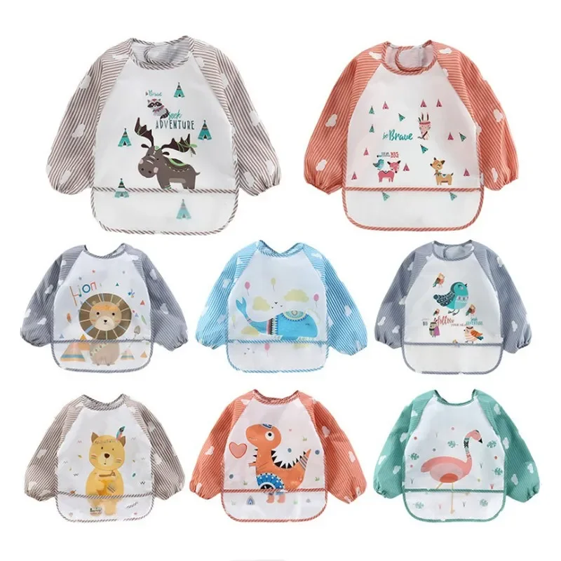 Baby Food Apron - For1-3Year Sciarpa a maniche lunghe per