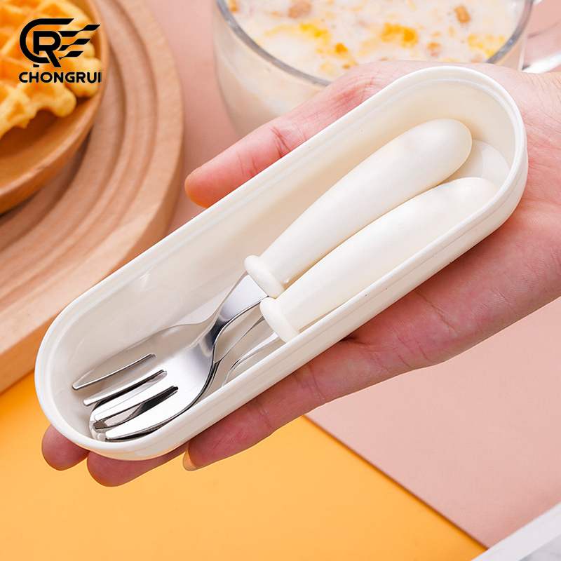 Baby Food Knife Set - Cucchiaio e Forchetta per l'Alimentazione dei