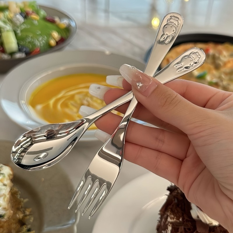 Cucchiaio per bambini in accia - Baby Food Eating recensione e prezzo