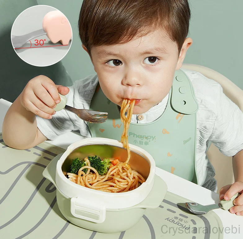 1 setElefante Set forchetta cu - Baby Food Knife Set recensione e prezzo
